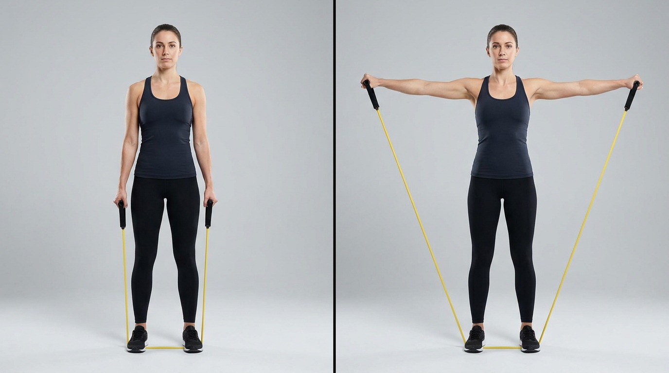 Banded Lateral Raise, schouderoefening
