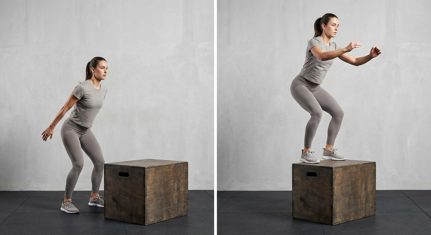 Box Jumps, knee exercise