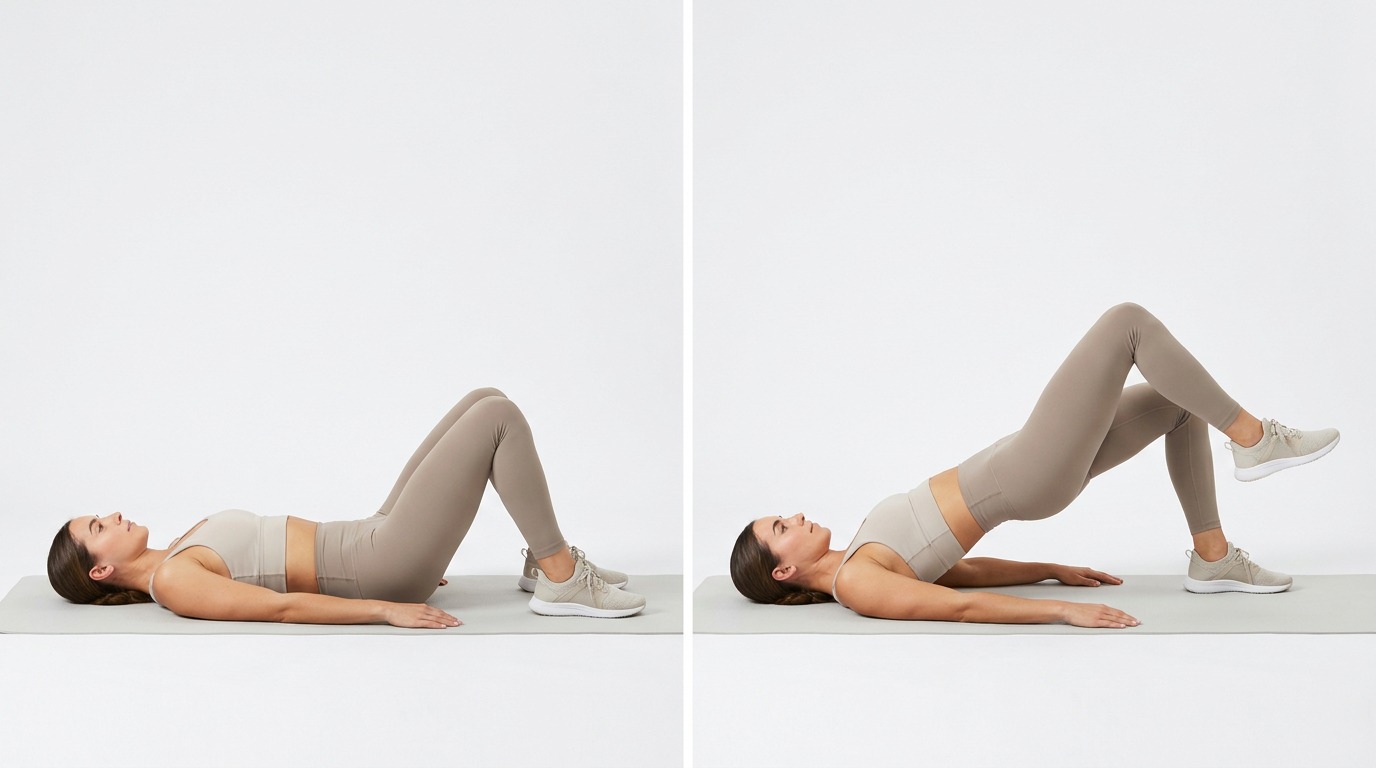 Bridge March, hip exercise