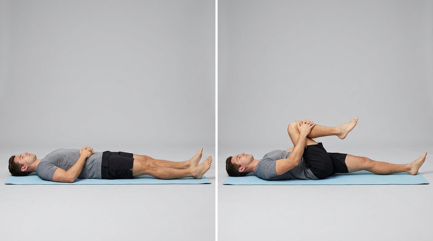 Knee to Chest, lower back exercise