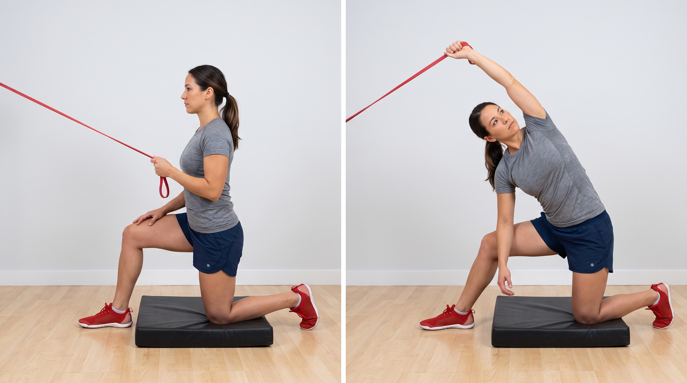 Latissimus Stretch Roeien, middenrugoefening