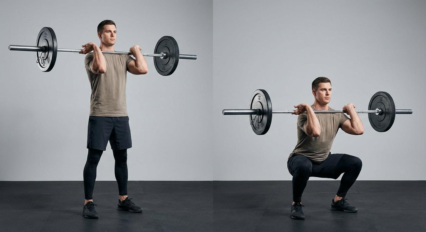 Front Squat, knee exercise