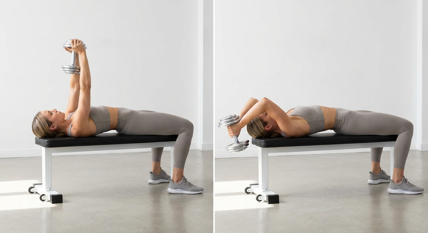 Dumbbell Pullover, mid back exercise
