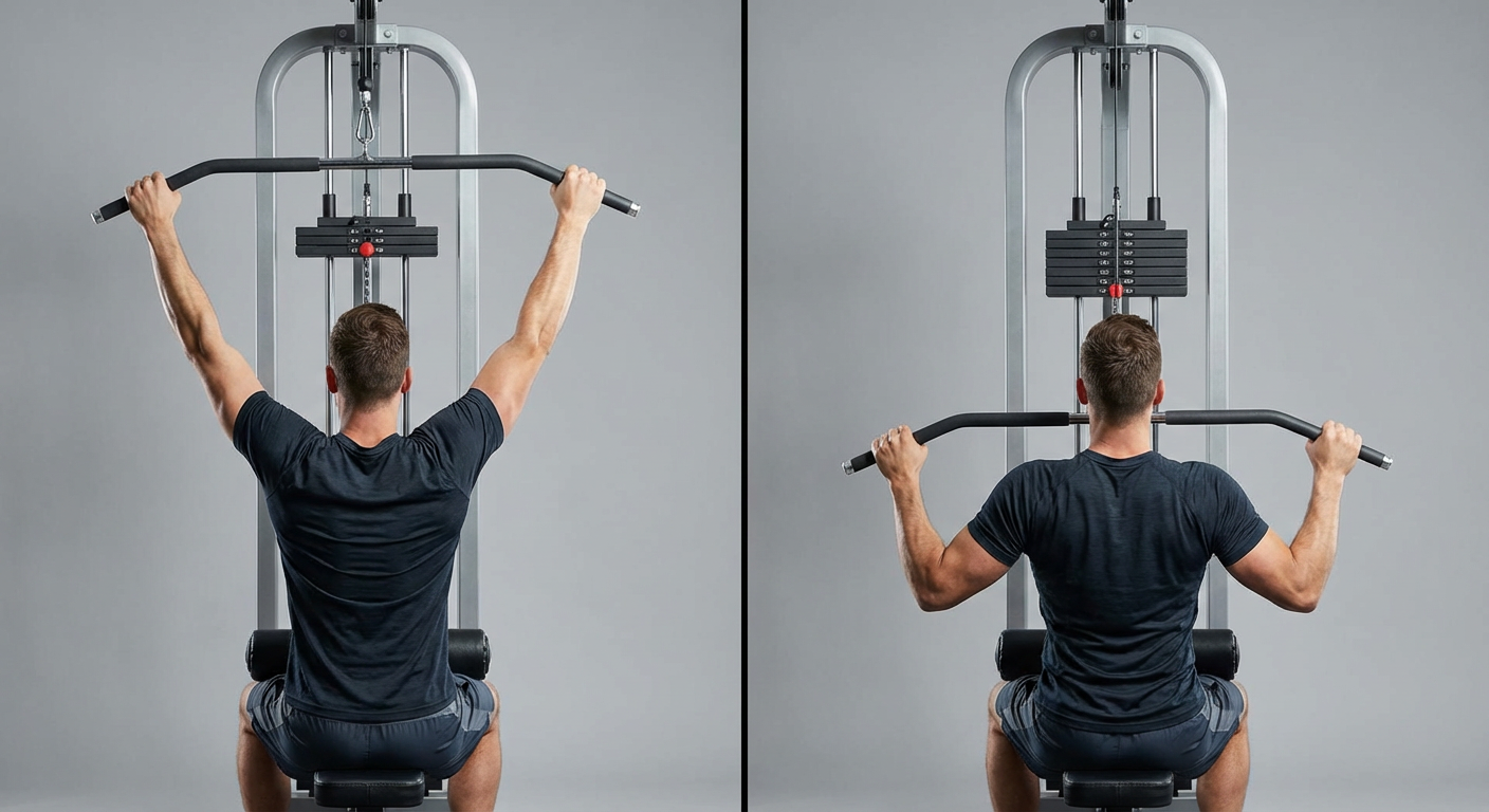 Lat Pulldown, mid back exercise